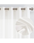 White linen textured curtains